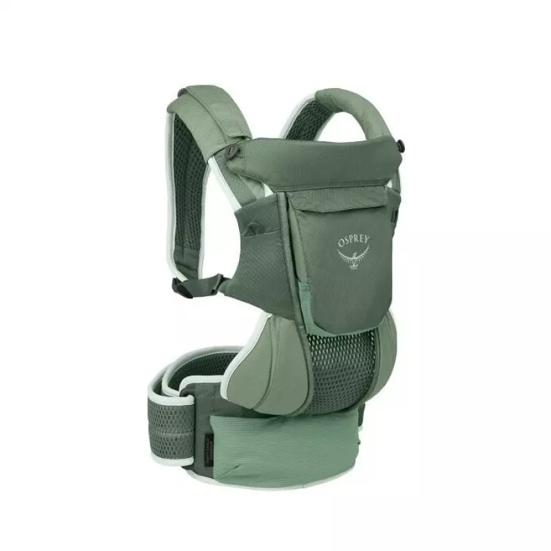 Mochila de transporte para criança Osprey Poco Soft (modelo 10006178/818/O/S) em verde — mochila de transporte com armação para caminhadas com crianças pequenas