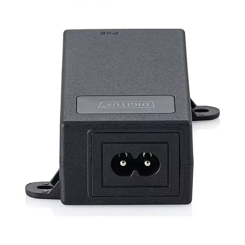 Injetor PoE++ DIGITUS DN-95104-1 — Gigabit Ethernet 802.3bt, 60 W, 55 V, 100 m, preto