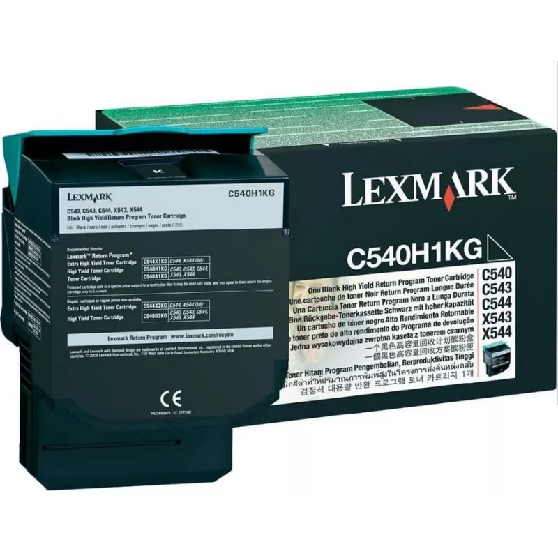 Toner Lexmark HY preto LCCP C540 2500 páginas