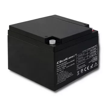 Bateria AGM Qoltec 53036 | 12V | 24Ah | máx 360A