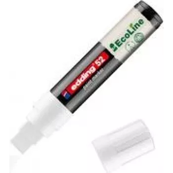 Marcador Edding 52 EcoLine branco 4,0–15,0 mm, marcador de quadro branco e giz recarregável