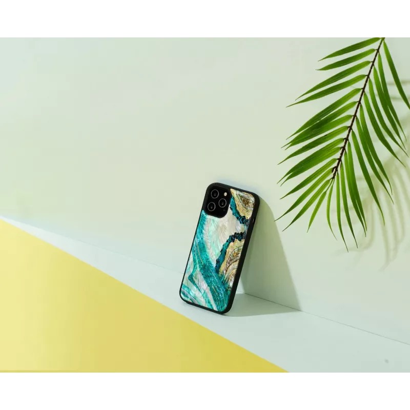 Capa de proteção iKins para Apple iPhone 12 Pro Max – design ágata aqua