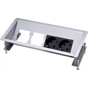 Caixa de tomada Type F Kindermann 5301170000 preto prateado