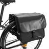 Bolsa de bicicleta Wozinsky bolsa de duplo bagageiro 28 L preta WBB34BK