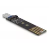 Conversor combo DeLOCK para M.2 NVMe PCIe ou SSD SATA USB 3.2 Gen 2 preto