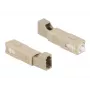 Acoplador híbrido de fibra ótica DeLOCK SC Simplex macho para LC Simplex fêmea bege
