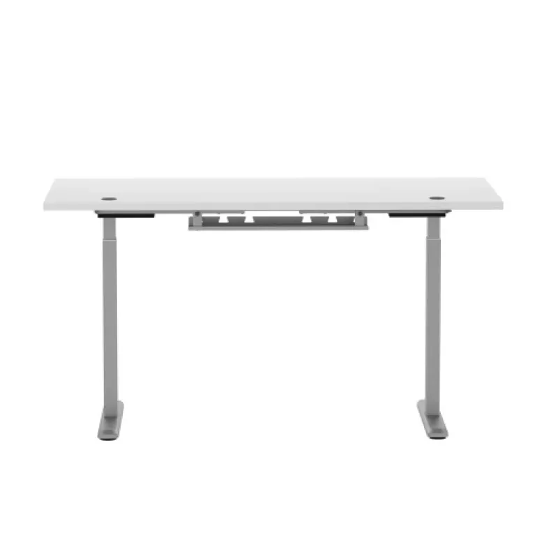 Mesa de altura ajustável Up Up Bjorn cinzenta, tampo L branco