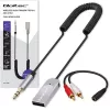 Adaptador recetor de áudio sem fios QOLTEC HiFi BT6.0 2xRC – recetor de áudio Bluetooth para altifalantes e autorrádio