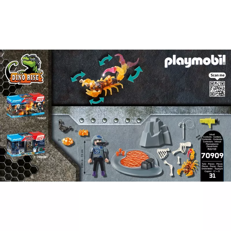 Playset Playmobil Dinos 70909 conjunto de brinquedo de aventura com dinossauros