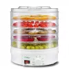 GreenBlue GB190 desidratador de alimentos para cogumelos, legumes e frutas, 5 tabuleiros, 250 W, temperatura ajustável 35–70 °C, branco