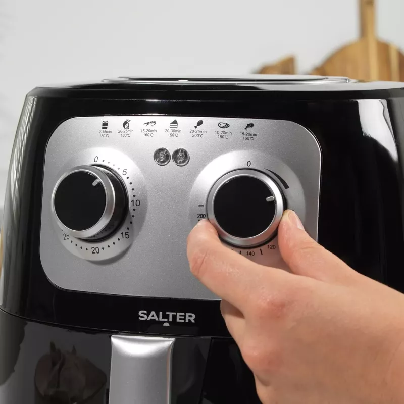 Fritadeira de ar quente manual Salter EK6364VDE, capacidade 4,2 l, fritadeira compacta de bancada