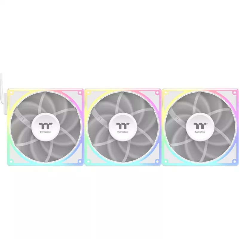 Pack de ventoinhas THERMALTAKE TOUGHFAN EX 140 ARGB Sync White — 140 mm, pack de 3