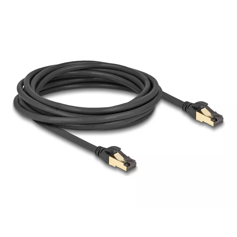 Cabo de rede DeLOCK RJ45 Cat.6A ficha para ficha S/FTP 5m preto