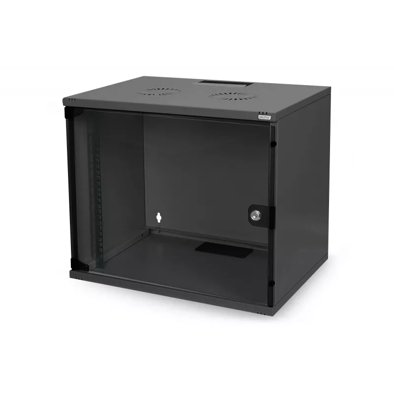 ARMÁRIO DE MONTAGEM NA PAREDE 7HE NÃO MONTADO 370X540X400 PORTA DE VIDRO PRETO