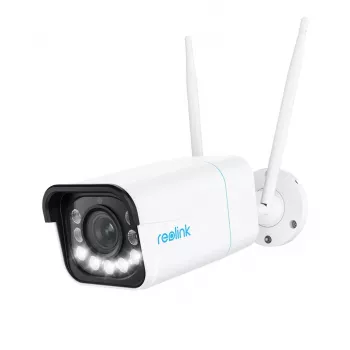 Reolink W430 - Câmara exterior 4K, Wi-Fi 6 de nova geração, zoom ótico 5x, deteção de pessoas/veículos/animais, visão noturna a cores