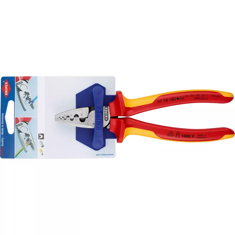 Alicate de cravar combinado Knipex 97 78 180