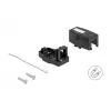 Delock 85840 Caixa Keystone vazia, 1 porta, com base magnética, preto