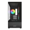 Sharkoon MK6 RGB Micro-ATX caixa de PC, preta, vidro temperado