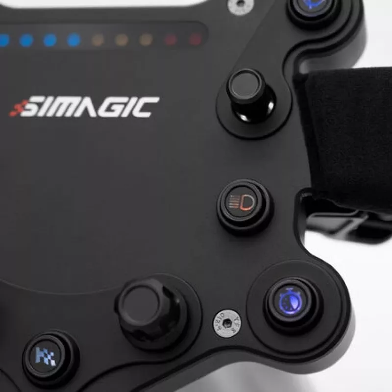 Simagic GTS Alcantara S202 — volante de sim racing revestido a Alcantara, modelo S202