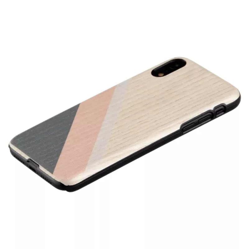 Capa para smartphone man and wood para iPhone XR – fato rosa com detalhes pretos