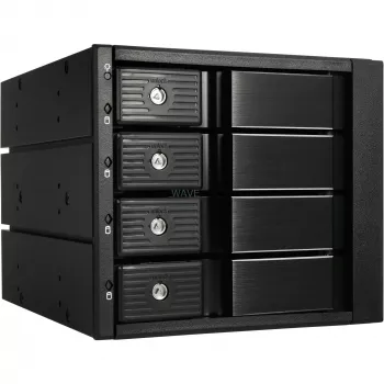 Caixa externa SilverStone SST-FS304-12G 3,5 polegadas, 4 baías – preto