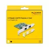 Placa DeLOCK PCI Express x1 para 2 x RJ45 2,5 Gigabit LAN RTL8125 Ethernet com fios