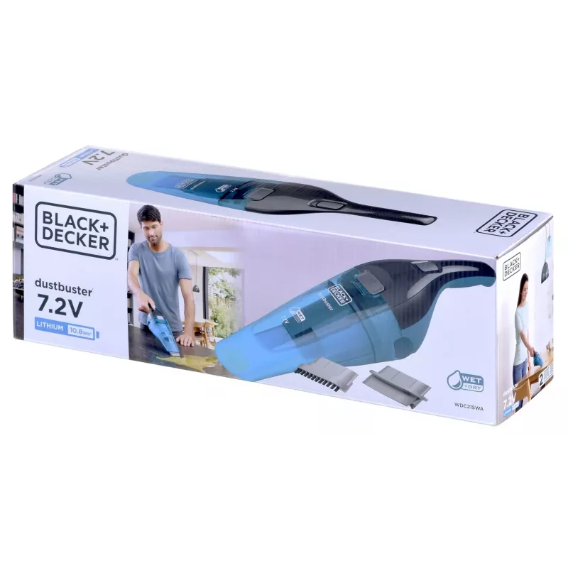 Aspirador de mão Black & Decker WDC215WA — limpeza a seco 0,385 l, 7,2 V Li-Ion, 14 AW de sucção, 10 min de autonomia