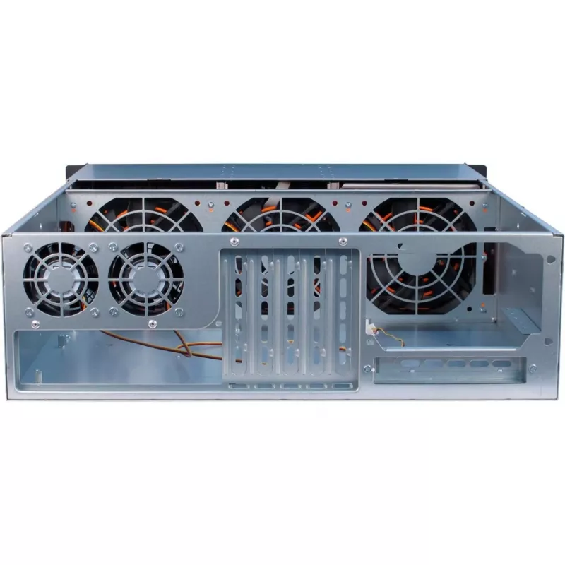 Inter-Tech 3U-30255 Rack preto, aço inoxidável