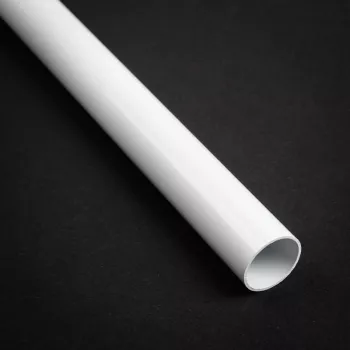Tubo rígido Bitspower 16 mm AD tubo de latão com extremidade biselada, 500 mm, pintado de branco