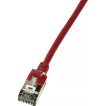 Cabo de rede LogiLink fino U/FTP CQ9024S RJ-45 Cat6a 0,5 m vermelho