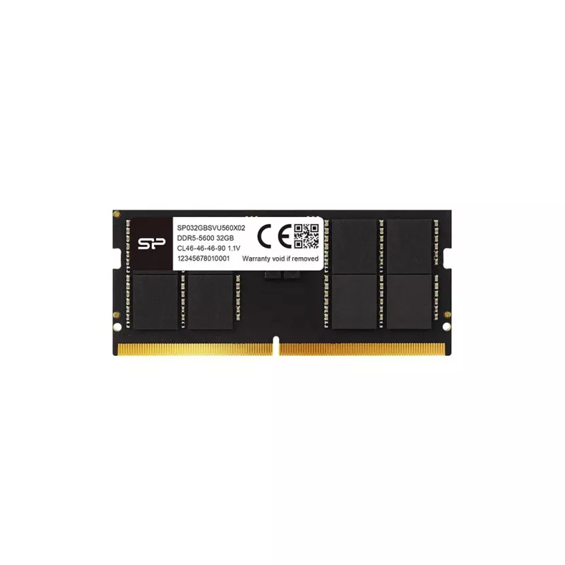 Memória RAM para portátil SODIMM DDR5 16 GB 5600 MHz Silicon Power (262 pinos, CL46, 1,1 V)