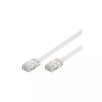 Cabo de rede plano CAT 5e Wentronic Goobay, U/UTP, branco, 20 m - mistura de cobre CCA (93365)