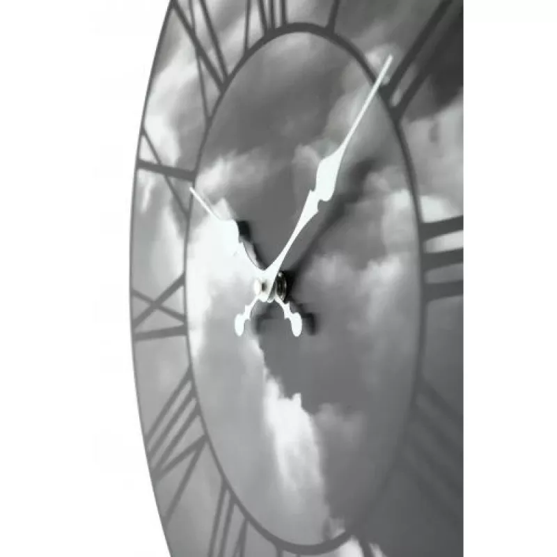 NeXtime Relógio 3037 Clouds, Ø39 cm, parede, preto