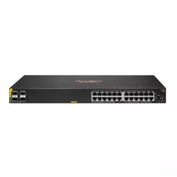 HPE Aruba Networking CX 6100 24G Class4 PoE 4SFP+ 370W Managed L3 Gigabit Ethernet (10/100/1000) Power over Ethernet (PoE) 1U preto