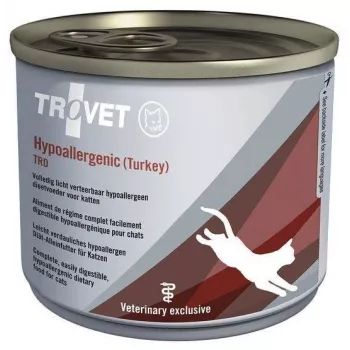 TROVET Hypoallergenic TRD com peru - comida húmida para gatos - 200g