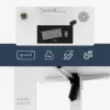 Secretária mark adler Leader 7.3 branca — estação de trabalho ergonómica de altura ajustável