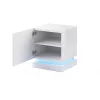 Conjunto de mesas de cabeceira cama meble QIU, 2 unid., MDF, branco alto brilho, 46×41,5×53 cm