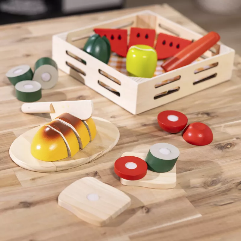 Melissa & Doug Conjunto de corte para cozinha de brincar