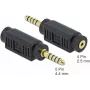 Adaptador de cabo DeLOCK 65996 4,4 mm 5 pinos 2,5 mm 4 pinos preto