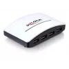 Hub USB DeLOCK 4 portas 5000 Mbit/s preto branco