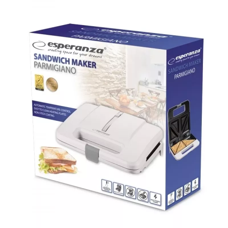Máquina de sandes Esperanza EKT010W 1000 W branca