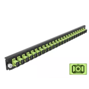 Painel frontal para caixa de junção DeLOCK 19 polegadas 24 portas SC Simplex verde-limão