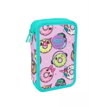 Estojo Coolpack Jumper 2 – design de dois andares, fecho de correr, superfície em tecido