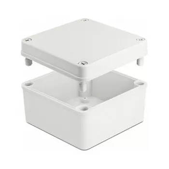 Caixa DeLOCK caixa de instalação IP65 à prova de água 125 x 125 x 75 mm cinzento