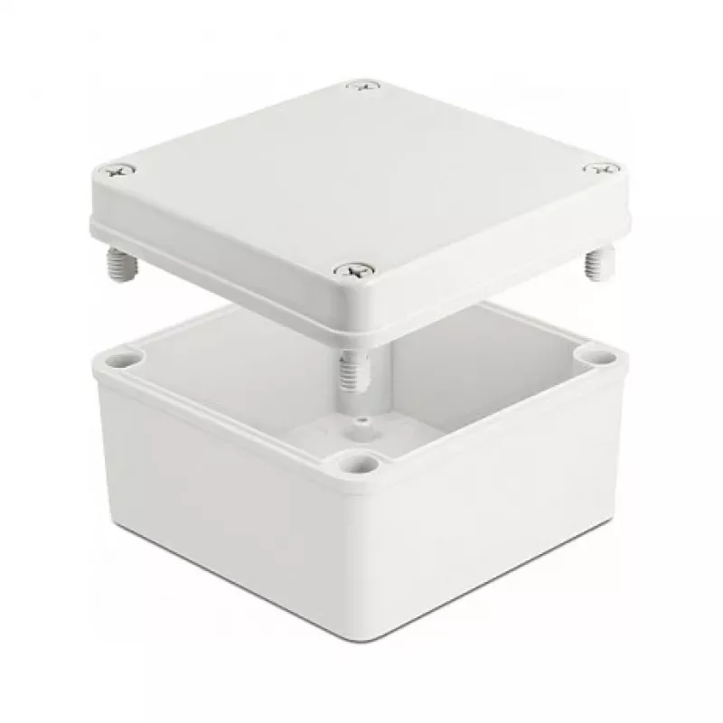 Caixa DeLOCK caixa de instalação IP65 à prova de água 125 x 125 x 75 mm cinzento