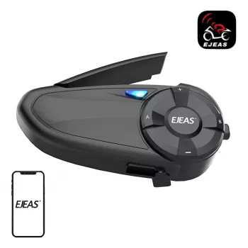 Intercomunicador para motociclo EJEAS Q7 Bluetooth headset de capacete com grande alcance e comunicação mãos-livres