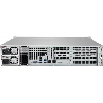 Supermicro - SuperChassis CSE-213BAC8-R1K23WB, rack, servidor, preto, HDD, rede, energia, estado, 1200 W, 3x 80 mm - 2U 16x 2,5 SAS3 1200W SATA