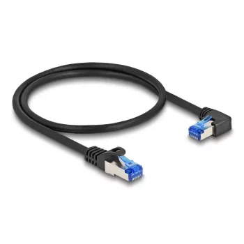 Cabo de rede DeLOCK RJ45 Cat.6A S/FTP 0,5 m preto