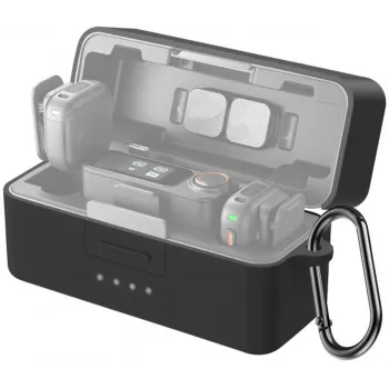 Capa de silicone PULUZ para estojo de carregamento do DJI Mic 3 (preto)