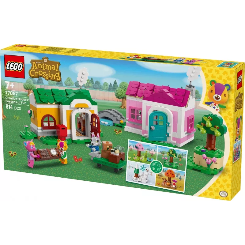 Brinquedo de construção LEGO 77057 Animal Crossing Casas Criativas Estações Cheias de Diversão conjunto